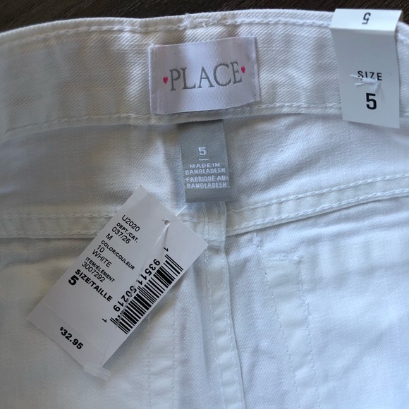 Girl White Distressed Denim Skirt - Picture 3 of 4